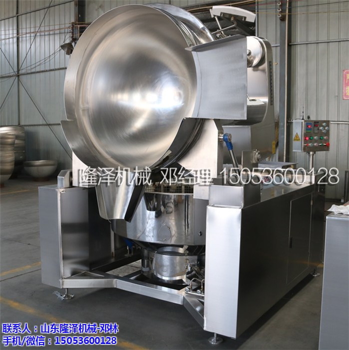 麻豆免费视频機械自動炒(chǎo)炸醬鍋,一鍋炒醬二三百斤